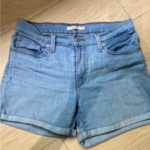 Levi’s light wash denim shorts